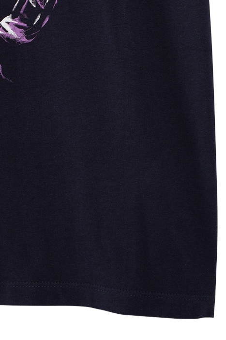 BOYS' NAVY ORGANIC COTTON T-SHIRT, DANCER IMAGE 4