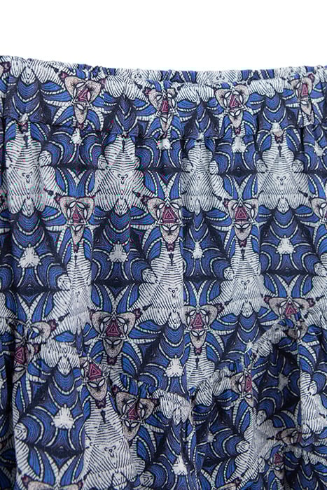 GIRLS' WHITE GRAPHIC WAX PRINT SKIRT 3