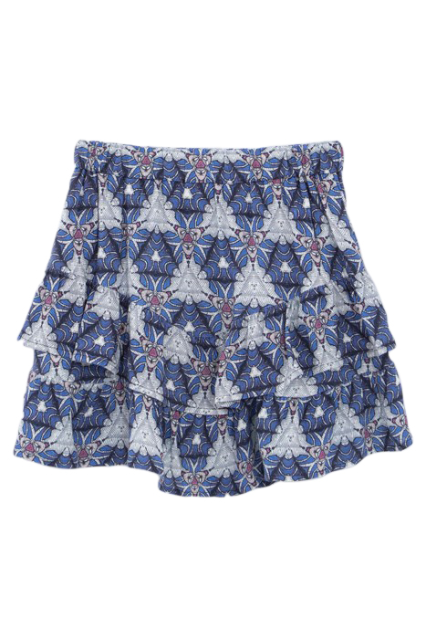 GIRLS' WHITE GRAPHIC WAX PRINT SKIRT 2