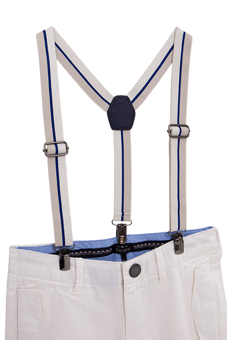 BOYS' ECRU BERMUDA SHORTS WITH REMOVABLE STRAPS 4