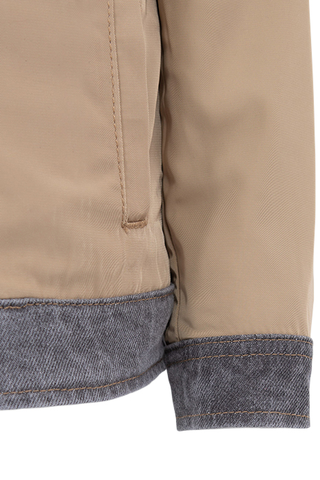 BOYS’ GREY DENIM/BEIGE NYLON REVERSIBLE JACKET 6