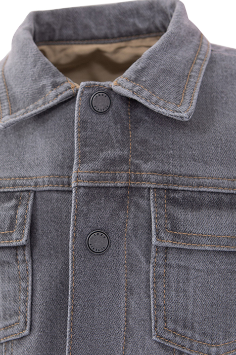 BOYS’ GREY DENIM/BEIGE NYLON REVERSIBLE JACKET 7