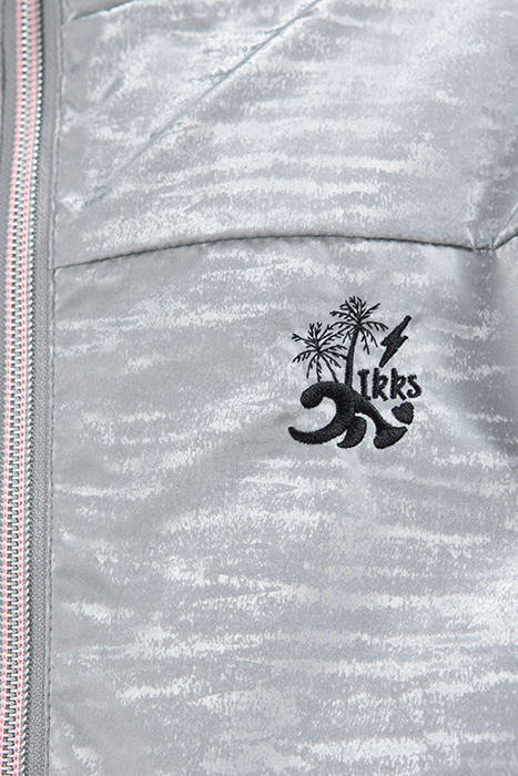 GIRLS' SILVER RECYCLED WINDCHEATER WITH DECORATIVE MOTIF 7