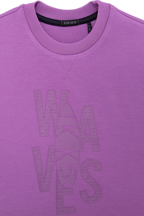 BOYS’ PURPLE TECHFLEECE SWEATSHIRT, RUBBER SURFBOARD IMAGE 3