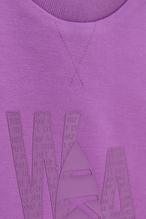 BOYS’ PURPLE TECHFLEECE SWEATSHIRT, RUBBER SURFBOARD IMAGE 4