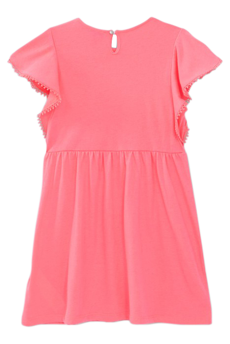 GIRLS’ NEON PINK DRESS WITH TWO-TONE SLOGAN 2