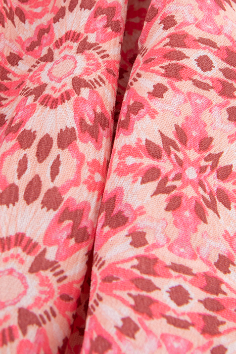 GIRLS’ PINK LONG DRESS WITH ETHNIC PRINT 8