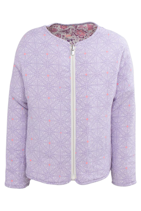 GIRLS’ OFF-WHITE JACKET WITH VIOLET FLOWER PRINT 3