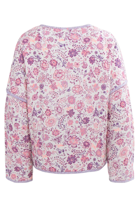 GIRLS’ OFF-WHITE JACKET WITH VIOLET FLOWER PRINT 2