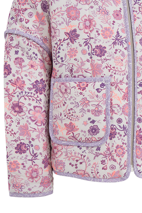 GIRLS’ OFF-WHITE JACKET WITH VIOLET FLOWER PRINT 5