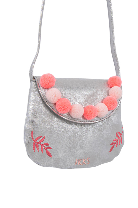 GIRLS’ SILVER SHOULDER BAG WITH TASSEL DECOR 3