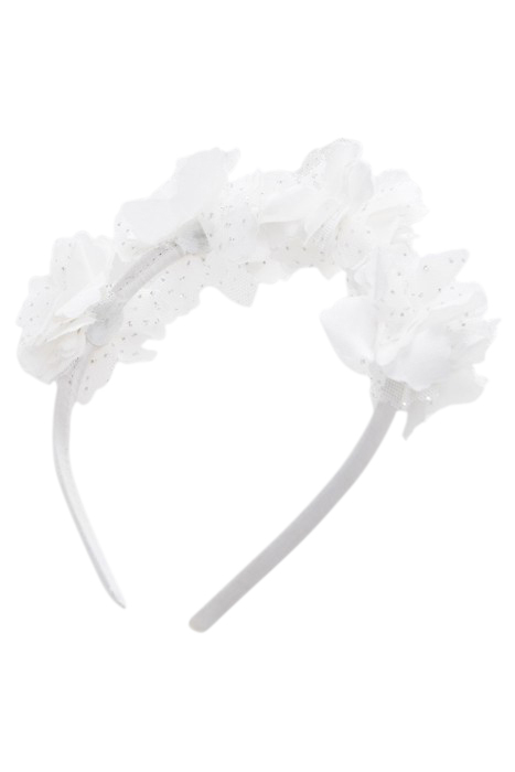 GIRLS’ WHITE HEADBAND WITH 3D FLOWER DECOR 3