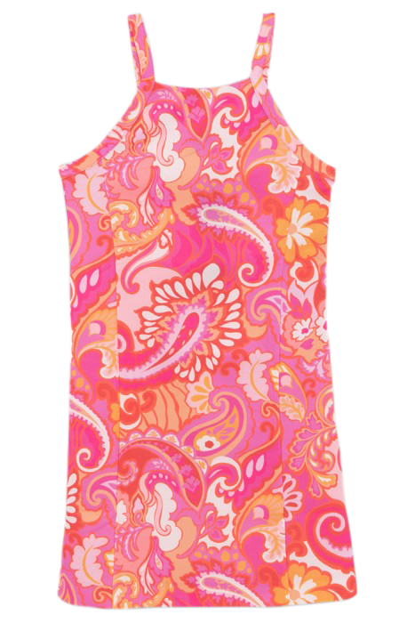 GIRLS’ PINK DRESS WITH PSYCHEDELIC PRINT 2