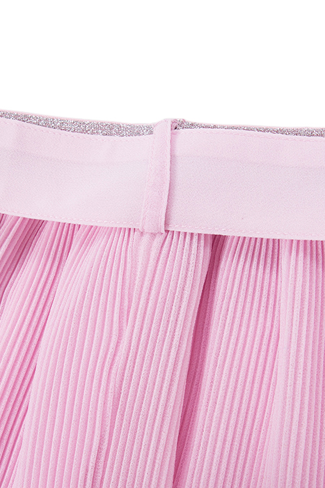 GIRL'S PINK PLEATED SKIRT WITH REMOVABLE BELT 5
