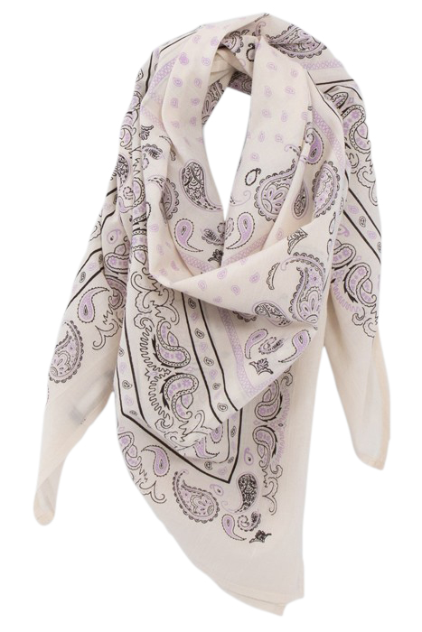 GIRLS’ ECRU SQUARE SCARF WITH PAISLEY PRINT 3