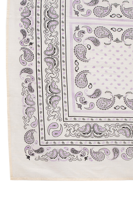 GIRLS’ ECRU SQUARE SCARF WITH PAISLEY PRINT 4