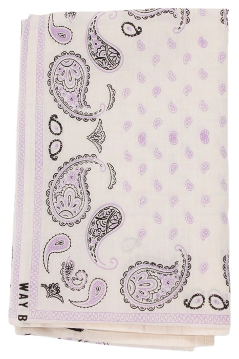 GIRLS’ ECRU SQUARE SCARF WITH PAISLEY PRINT 6