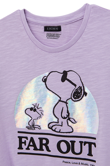 GIRLS’ LILAC T-SHIRT TO TIE WITH SNOOPY IMAGE 3
