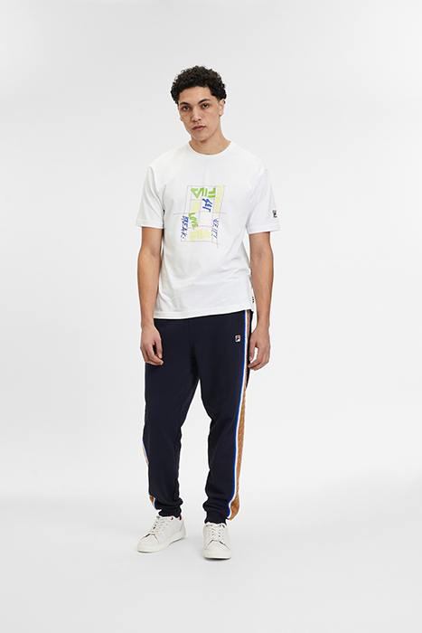 CUFFED SWEATPANTS WITH BRAID DETAIL NAVY / WHITE / PIMK 3