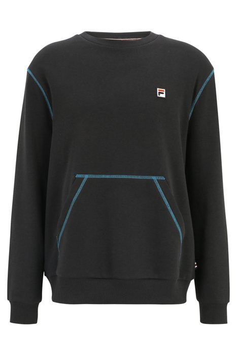 CREWNECK SWEATSHIRT WITH KANGAROO POCKET AND CONTRAST STITCH 4