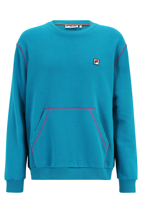 CREWNECK SWEATSHIRT WITH KANGAROO POCKET AND CONTRAST STITCH 4