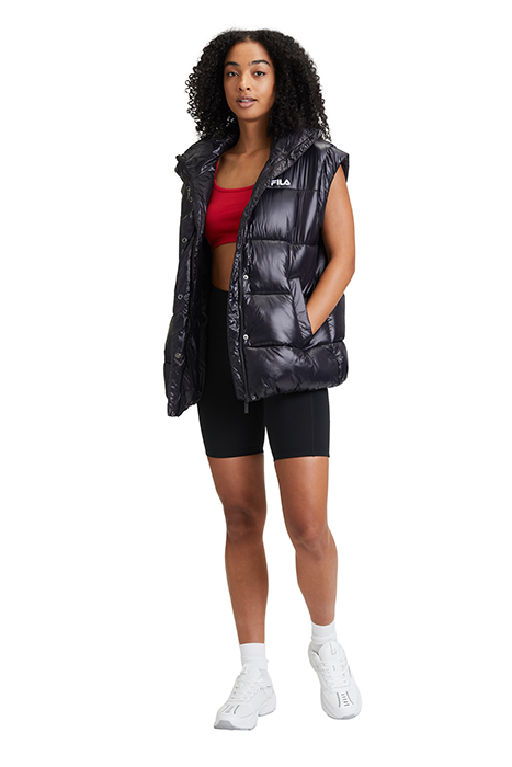 LUZK LONG PUFFER VEST BLACK 3