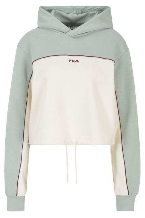 LAAGNA BLOCKED HOODY JADEITE-ANTIQUE WHITE 4