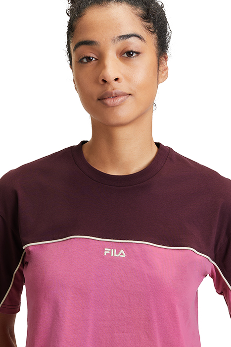 LOOBU BLOCKED TEE WINETASTING-RED VIOLET 7