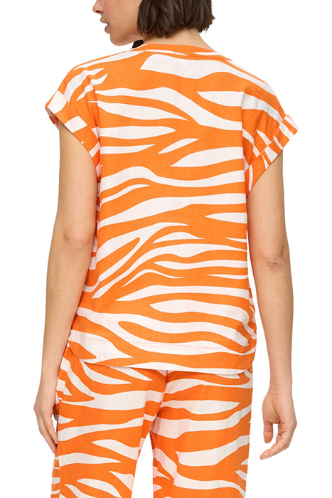 S.OLIVER BLOUSES ORANGE-WHITE 2