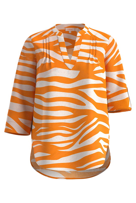 S.OLIVER BLOUSES ORANGE-WHITE 4