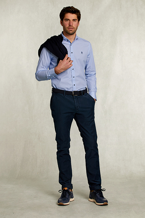 SLIM FIT DOTTED SHIRT BLUE/WHITE BLUE 3