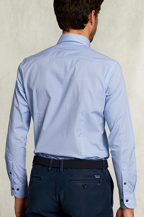 SLIM FIT DOTTED SHIRT BLUE/WHITE BLUE 2