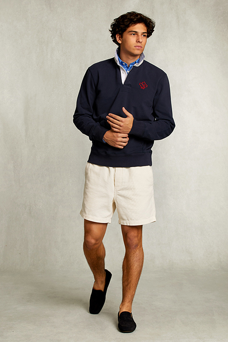 RUGBY SWEATER APPLIED POCKET NAVY BLUE 3