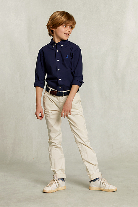 CUSTOM FIT POPLIN SHIRT COBALT BLUE 3