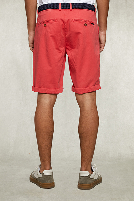COTTON CHINO SHORT PASSION RED 2
