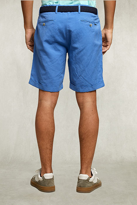 LINEN SHORT STONE BLUE BLUE 2