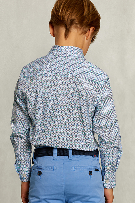 CUSTOM FIT FANTASY SHIRT BLUE/GREEN MULTI 2