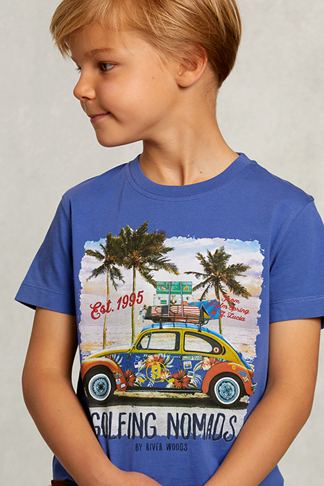 DEEP BLUE NORMAL FIT T-SHIRT 4