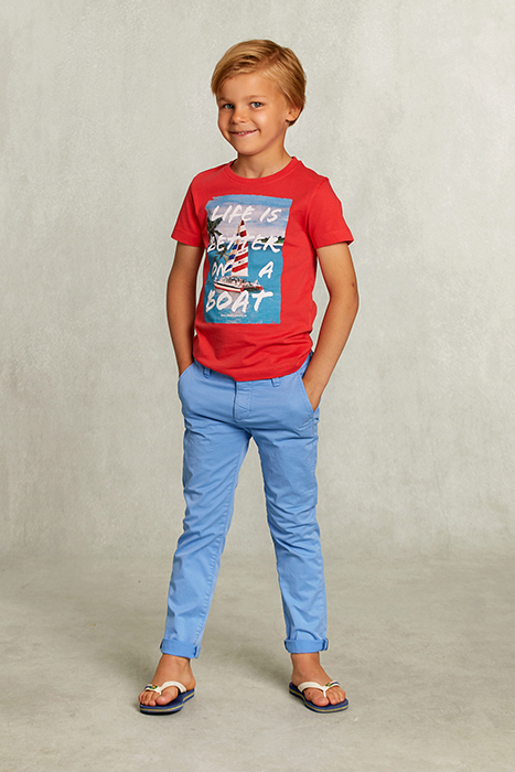 NORMAL FIT BASIC T-SHIRT IN POMEGRANATE PINK 3