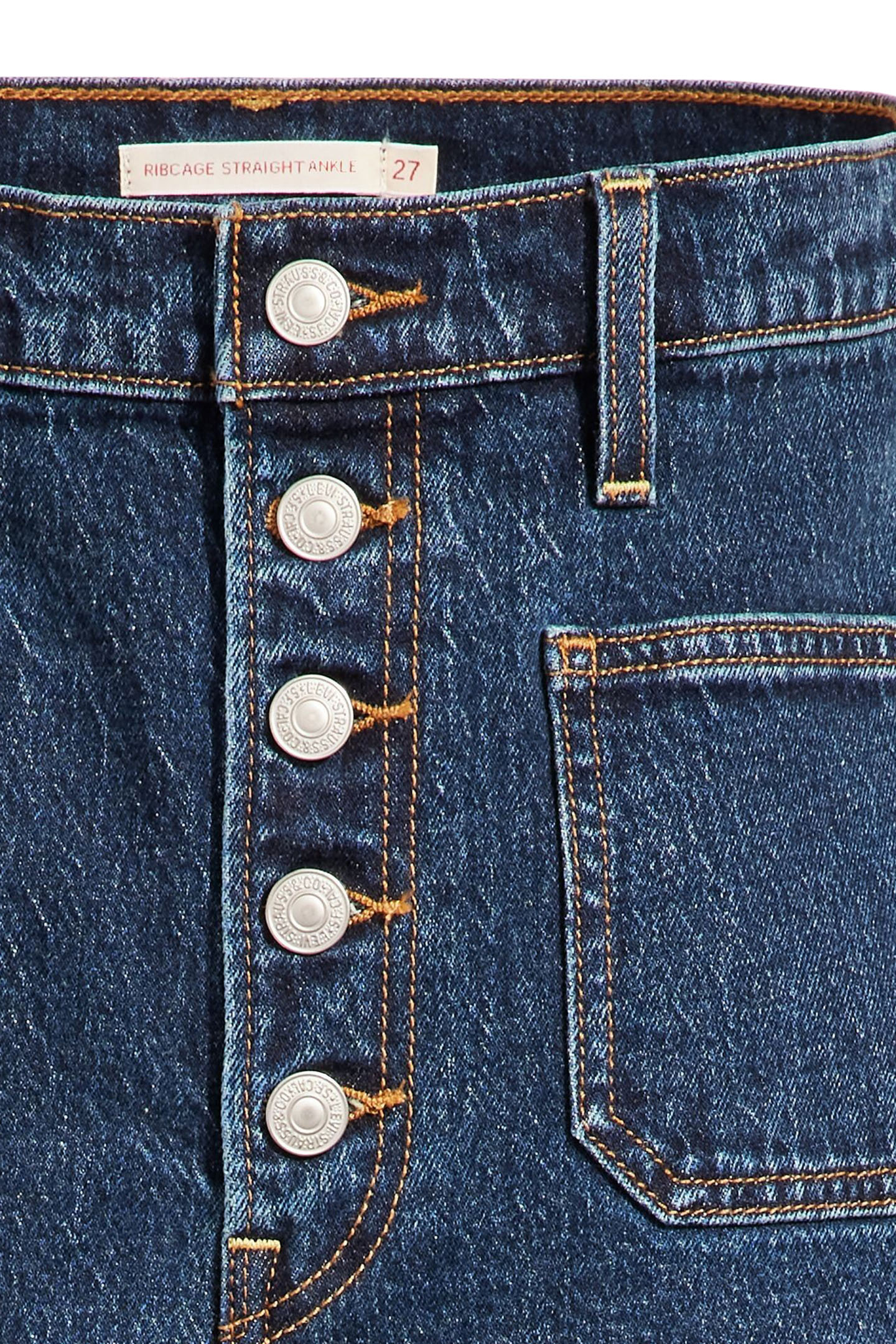 RIBCAGE STRAIGHT PATCH POCKET JEANS 7