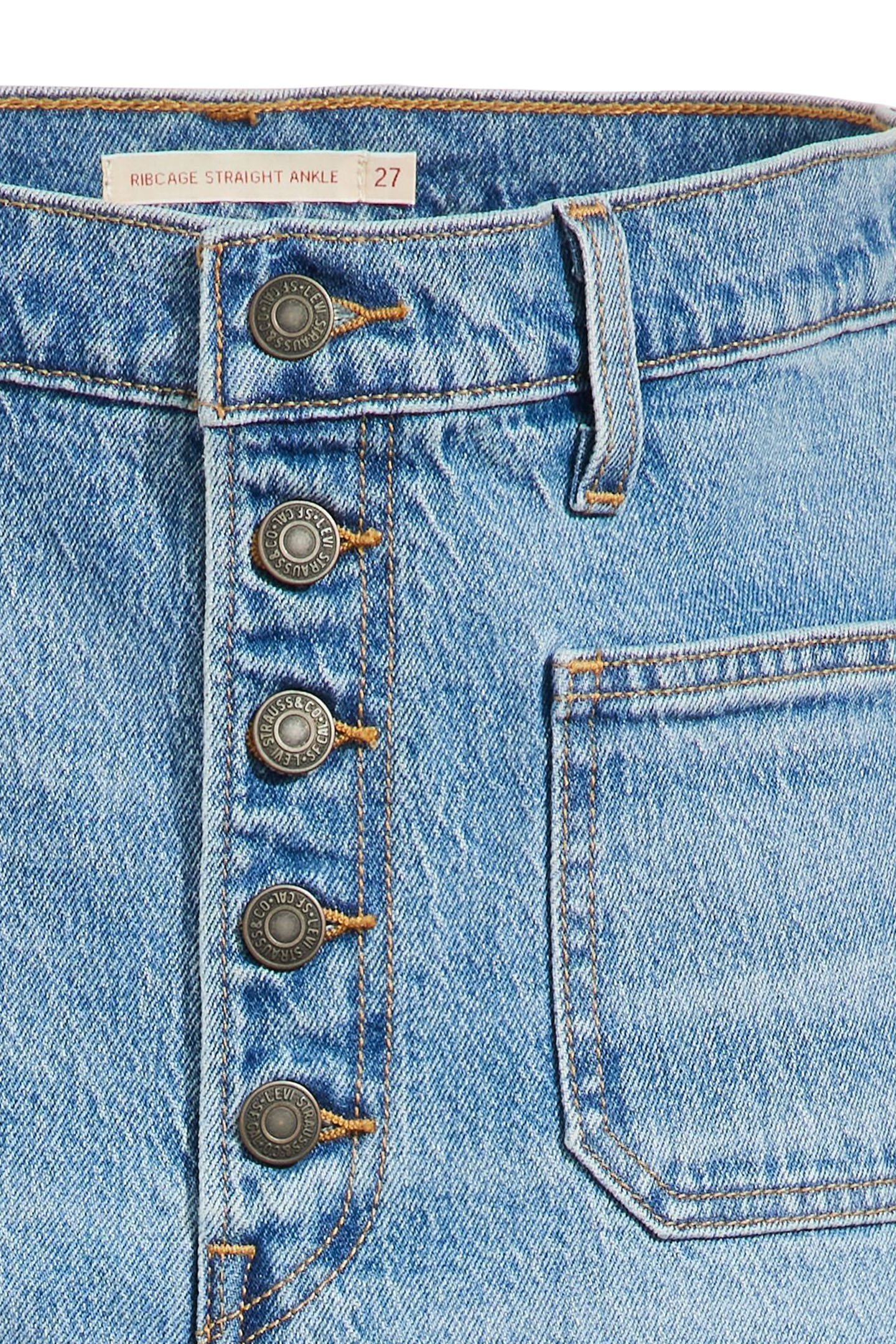 RIBCAGE STRAIGHT PATCH POCKET JEANS 7