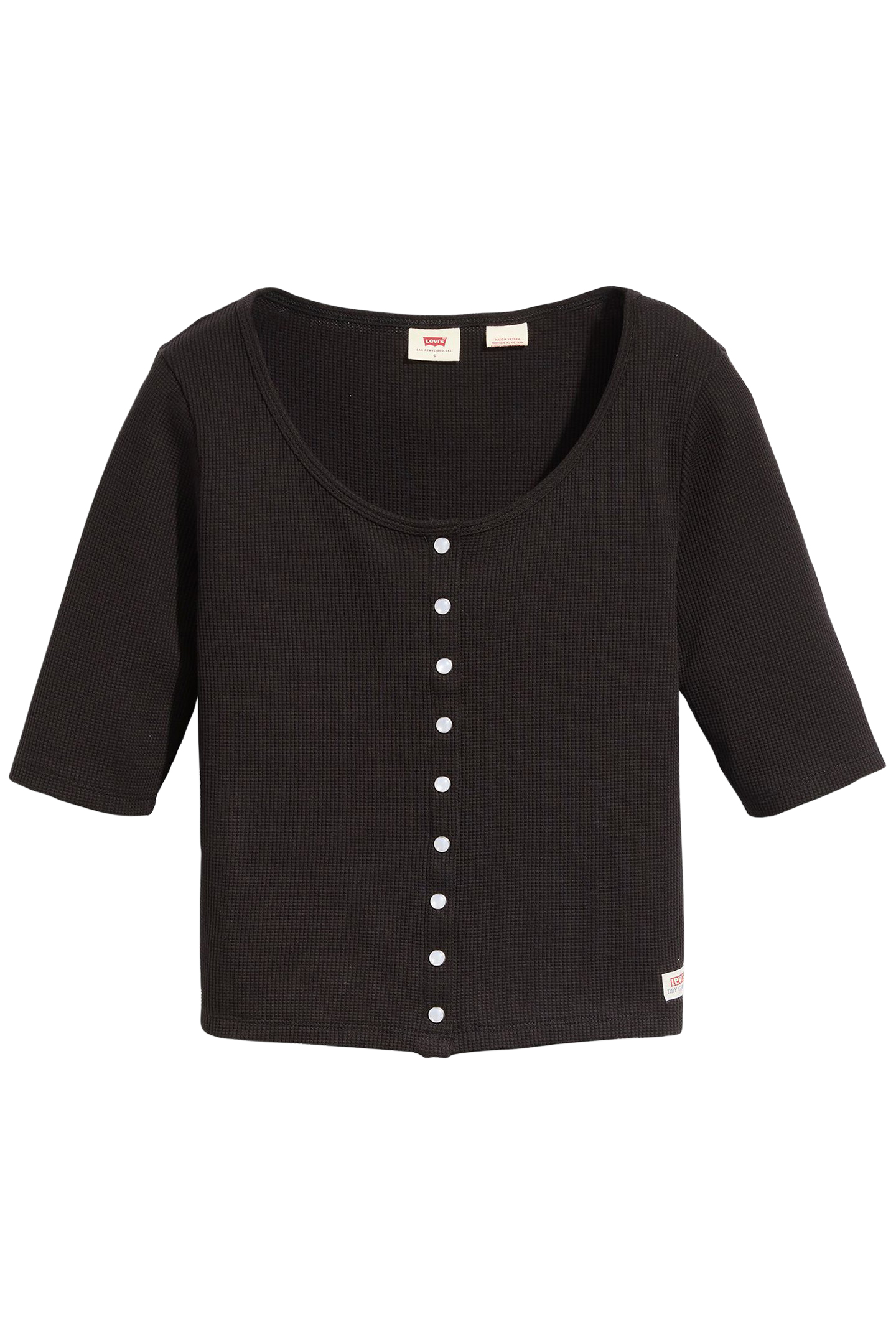 DRY GOODS WAFFLE BUTTON-UP TOP 3