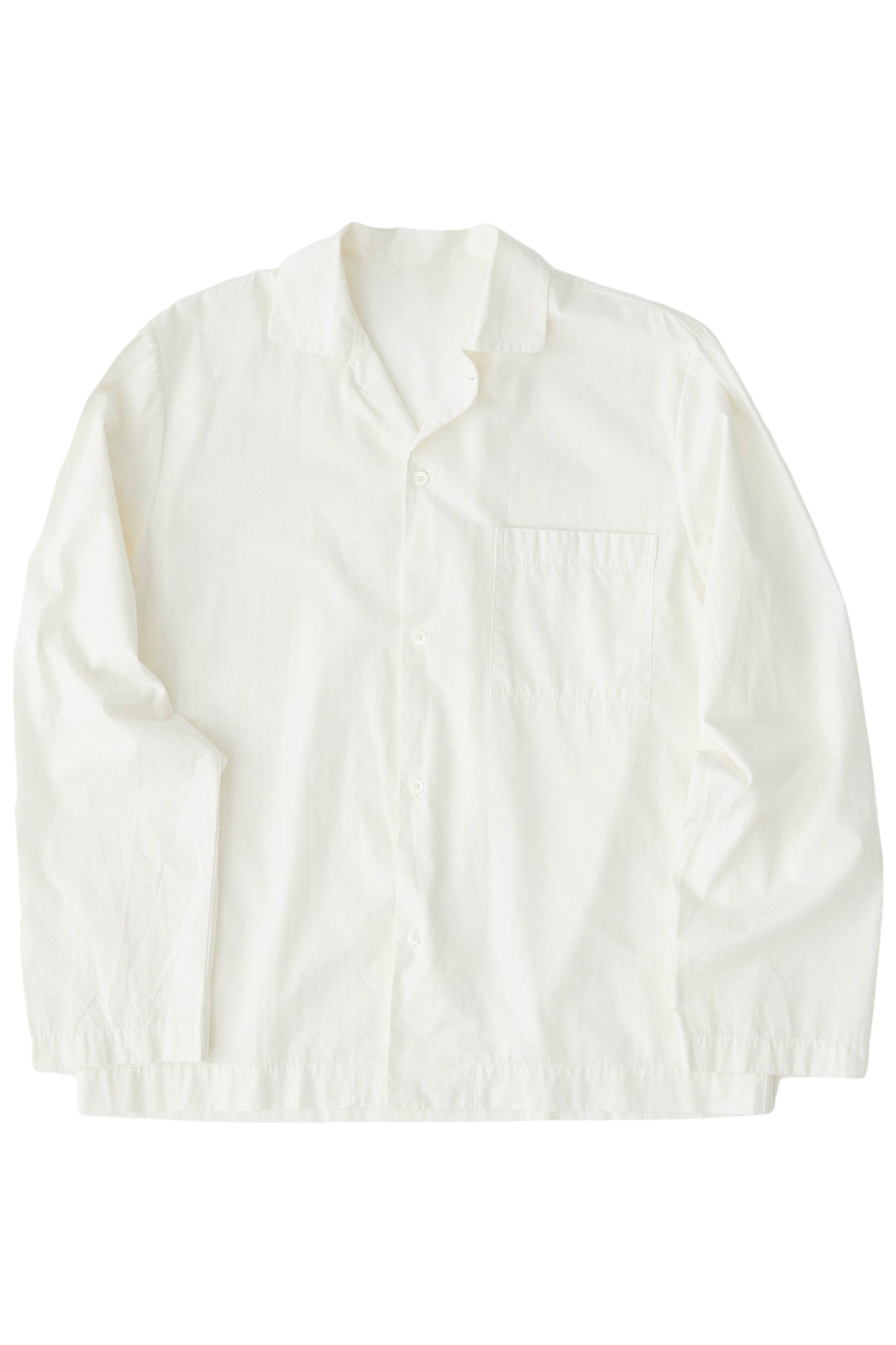 UNISEX POPLIN, PYJAMAS SHIRT MORNING WHITE 3