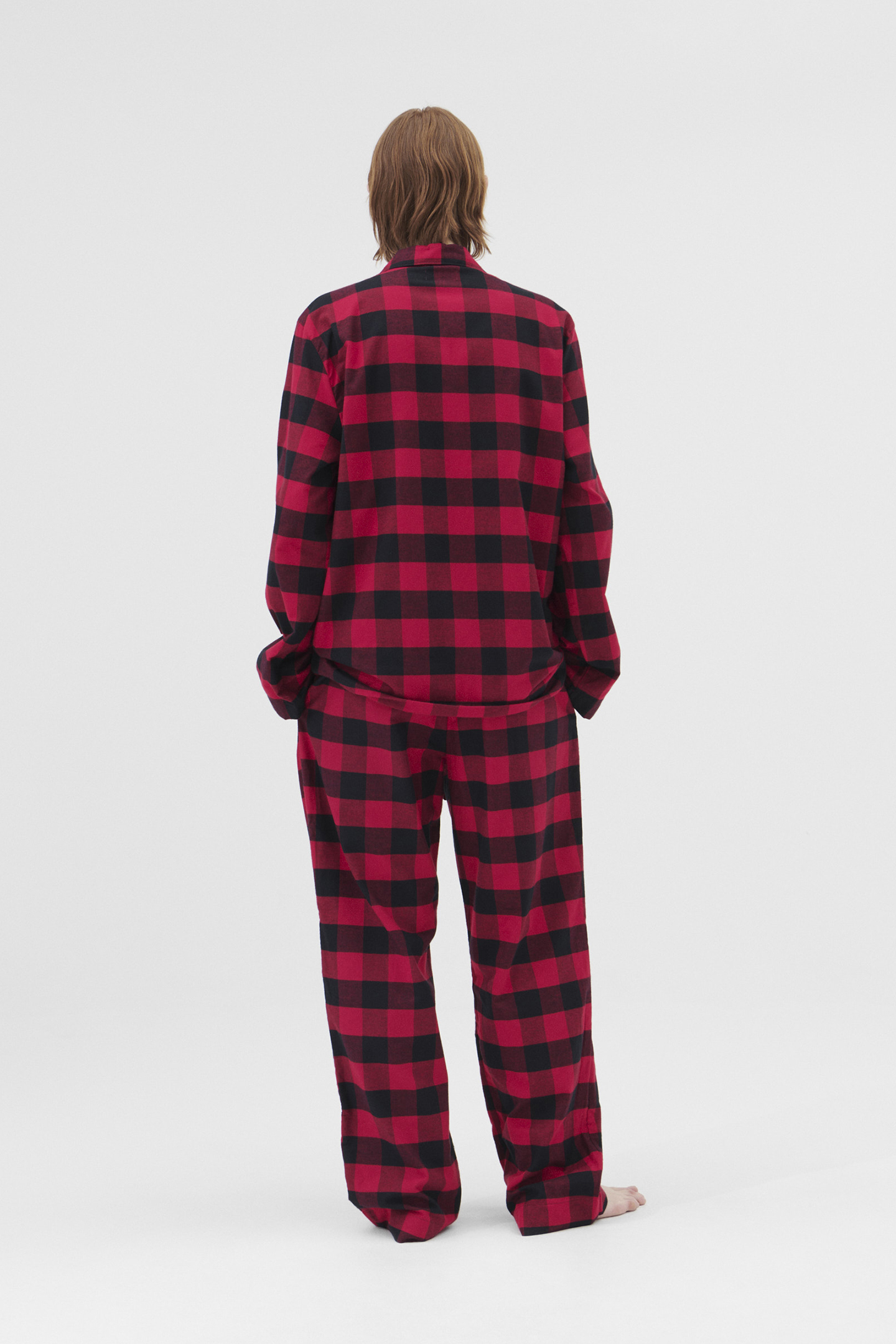 UNISEX FLANNEL, PYJAMAS PANTS RED GINGHAM 2