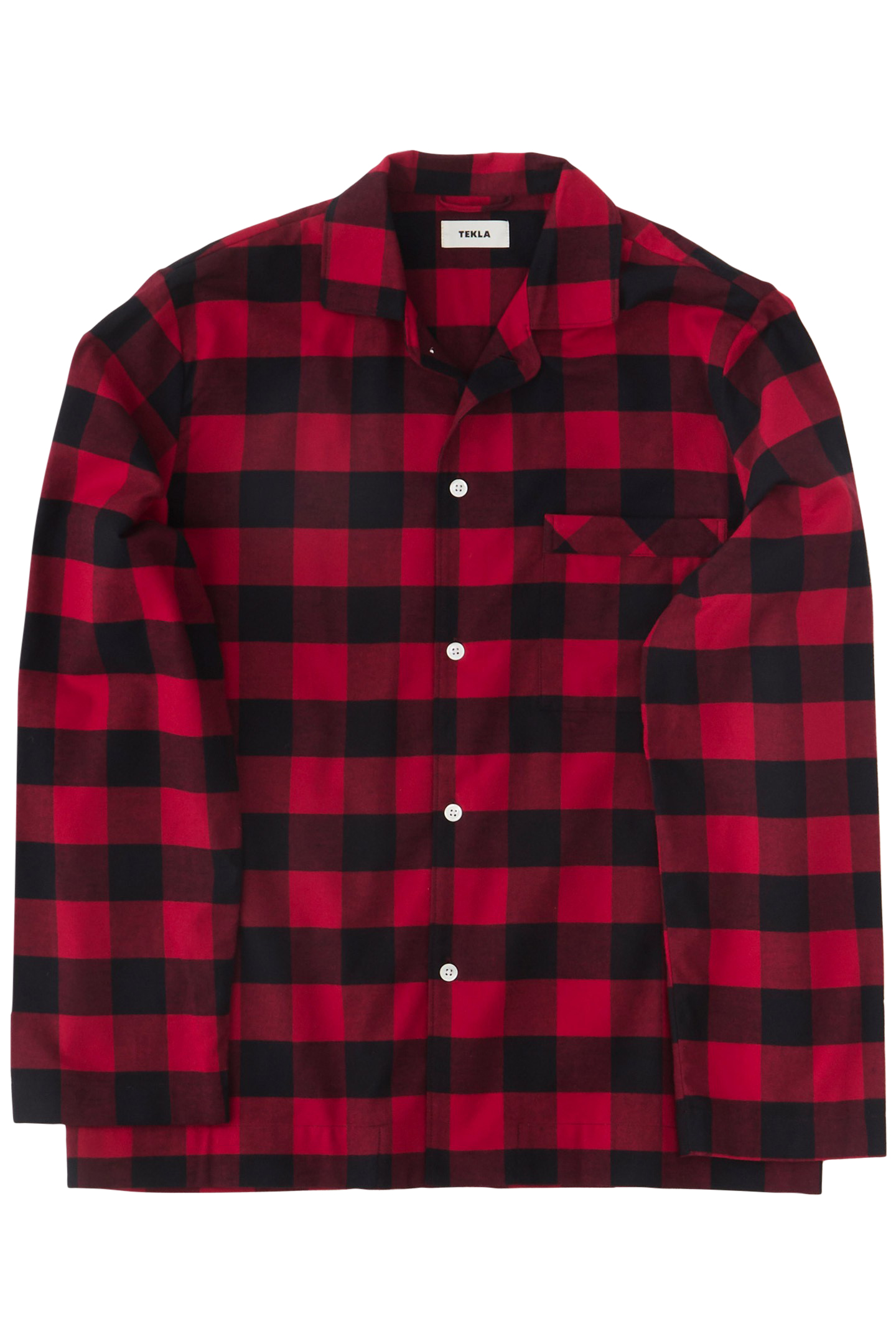 UNISEX FLANNEL, PYJAMAS SHIRT RED GINGHAM 2