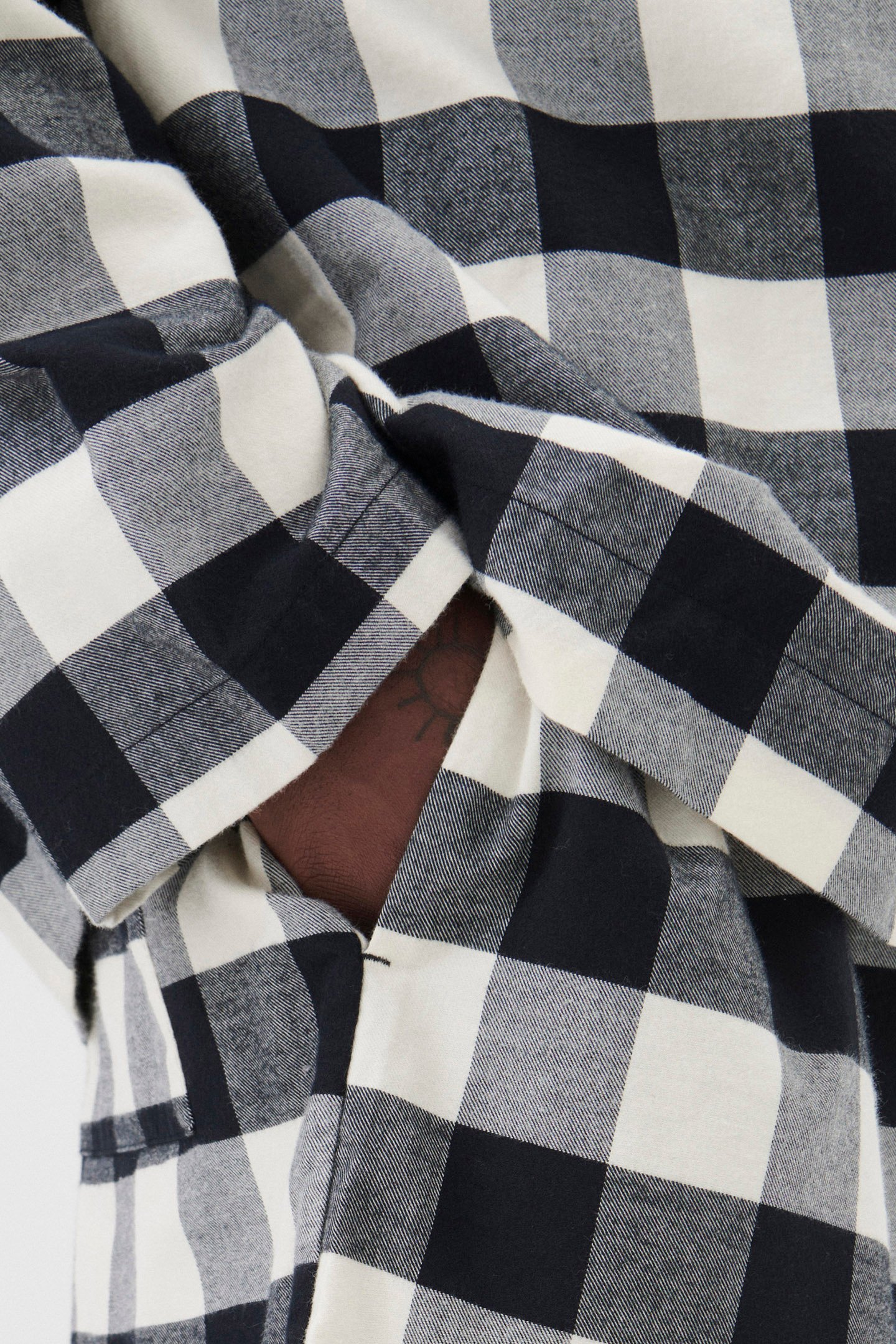 UNISEX FLANNEL, PYJAMAS PANTS BLACK GINGHAM 2