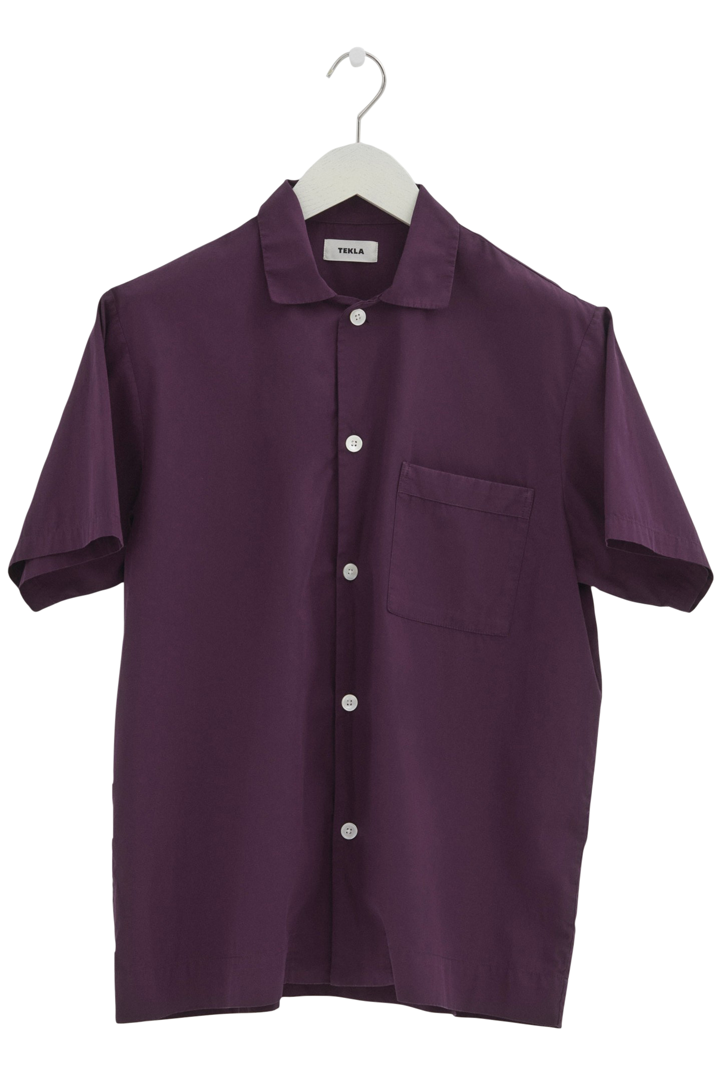 UNISEX POPLIN, SHORT SLEEVE SHIRT DAMSON 2