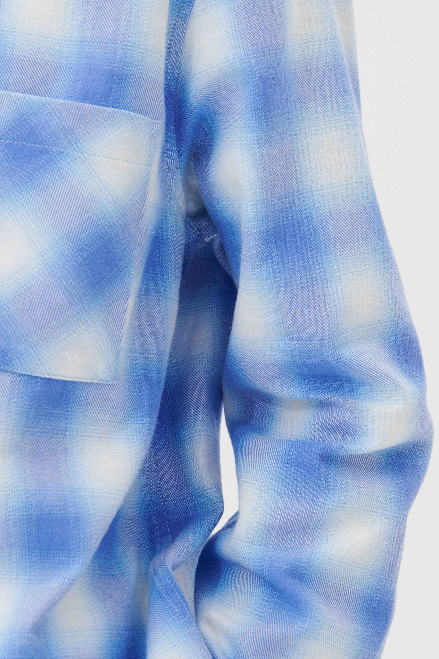 UNISEX FLANNEL, PYJAMAS SHIRT LIGHT BLUE PLAID 3