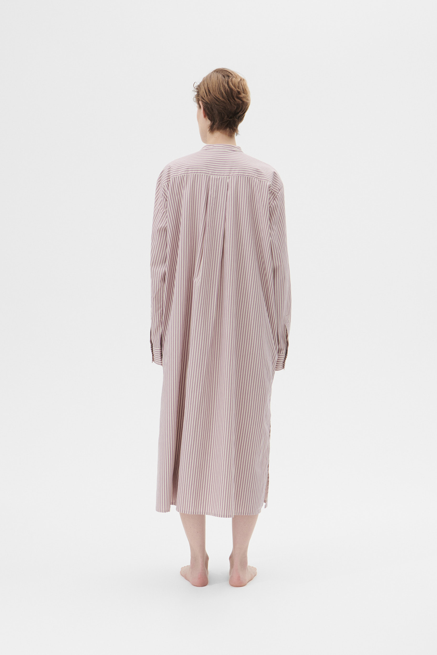 UNISEX POPLIN, NIGHT SHIRT SKIPPER STRIPES 2