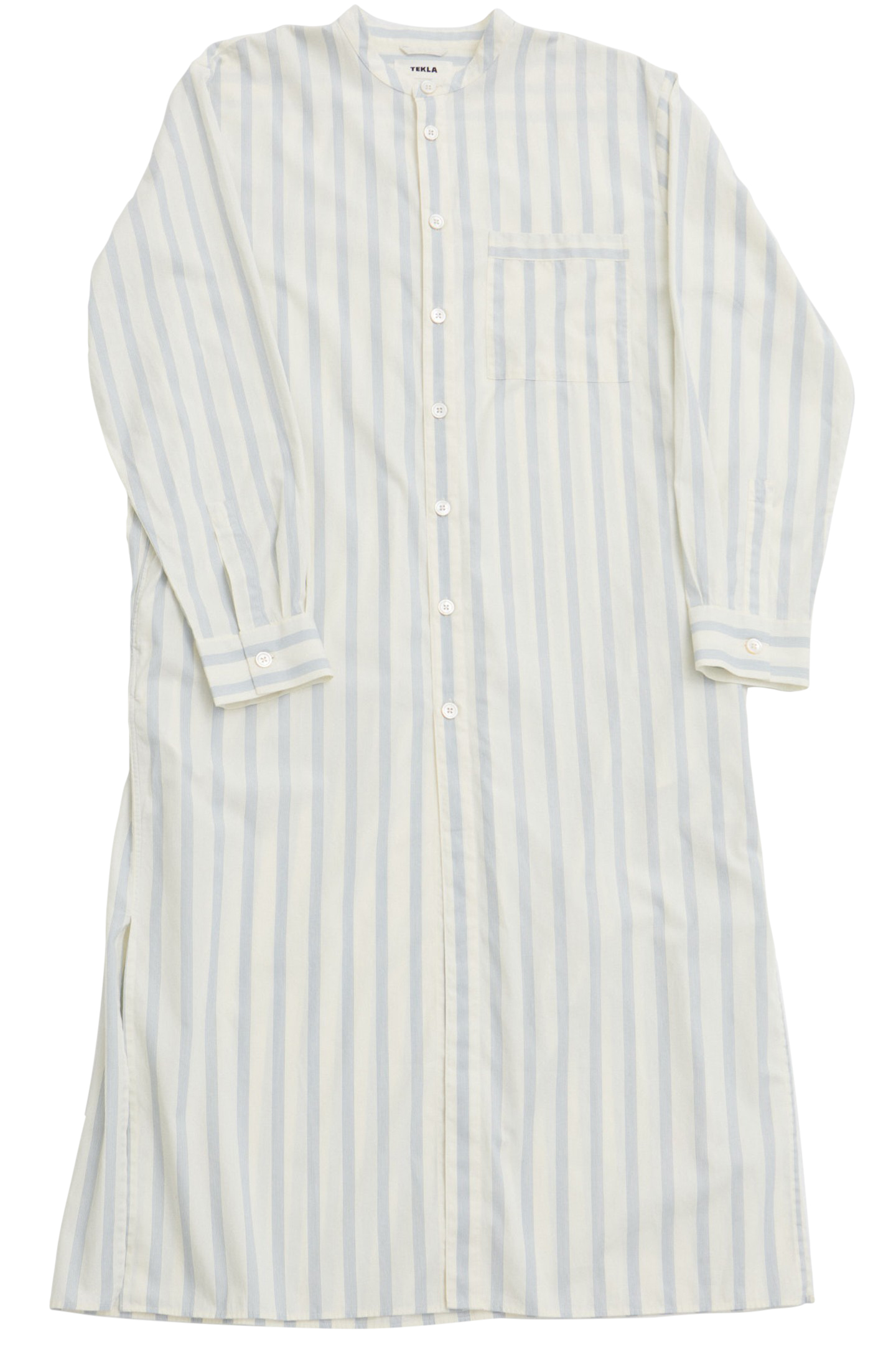 UNISEX POPLIN, NIGHT SHIRT NEEDLE STRIPES 3